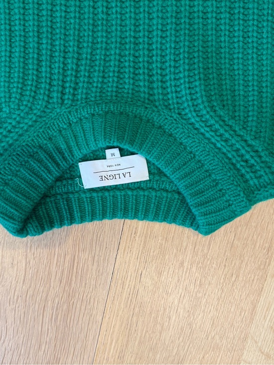 La Ligne Sweaters - La Ligne Teal Ribbed Crewneck Sweater